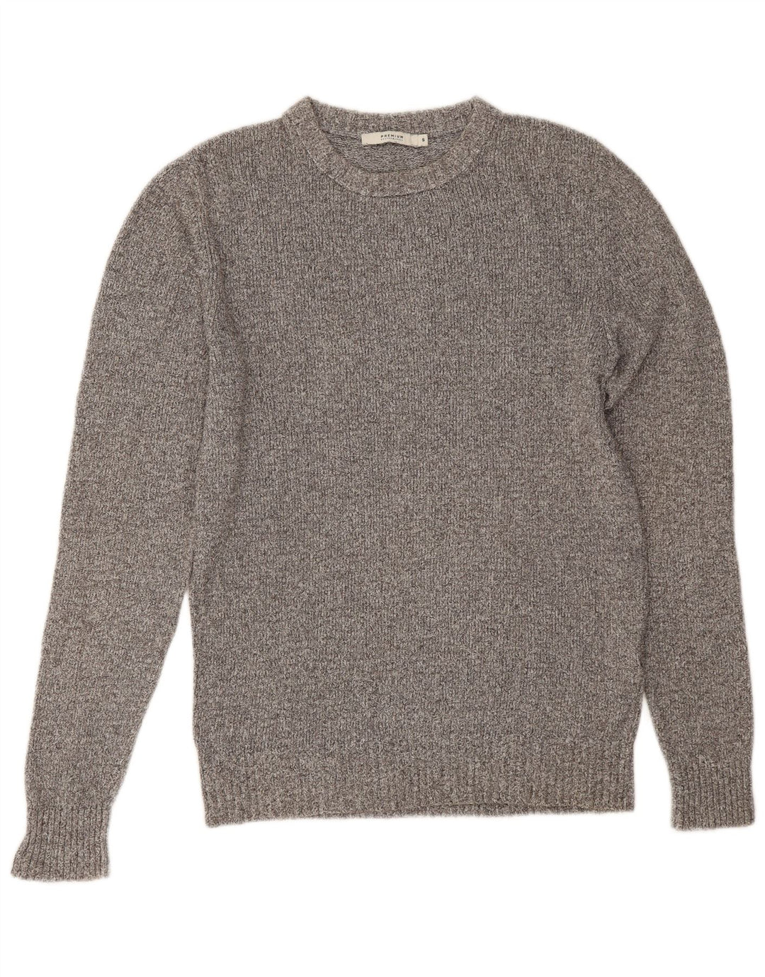 Jack & Jones Ανδρικό πουλόβερ με λαιμόκοψη, μικρό γκρι βαμβακερό