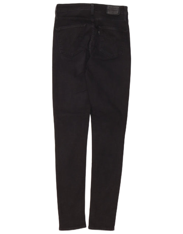 Levi's Womens 721 High Rise Skinny Jeans W27 L31 Black Cotton