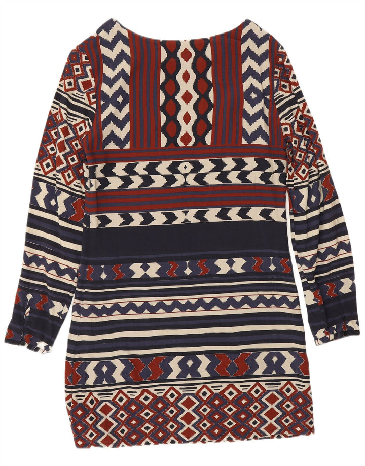 Γυναικείο μακρυμάνικο φόρεμα Desigual EU 36 Small Navy Blue Geometric