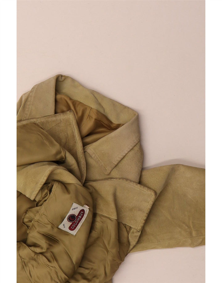Ανδρικό Suede Jacket Colombus UK 38 Medium Yellow