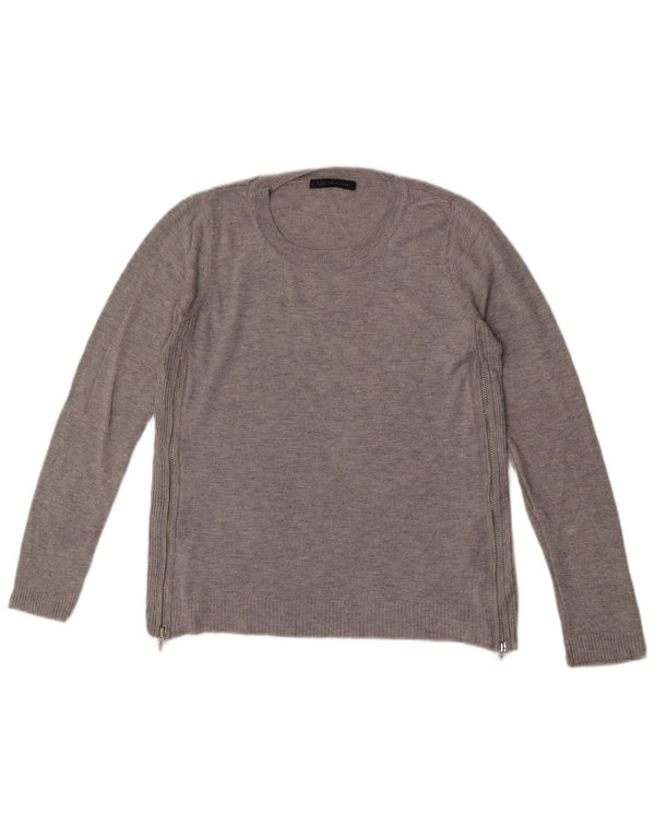 Marks & Spencer Γυναικείο πουλόβερ με λαιμό σκάφος UK 8 Small Grey Flecked