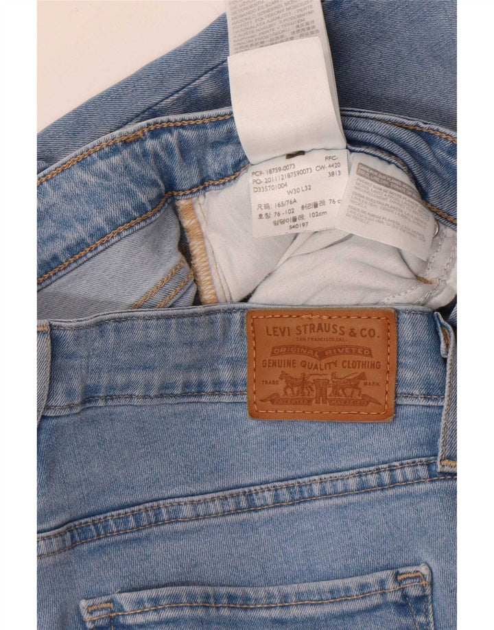 Levi's Womens 725 Bootcut Jeans W30 L32 Blue Lyocell