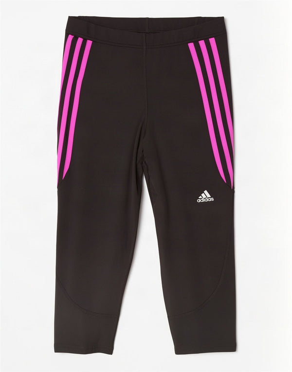 Adidas Γυναικεία Κάπρι Κολάν UK 12/14 Μεσαίο Μαύρο Πολυεστέρας