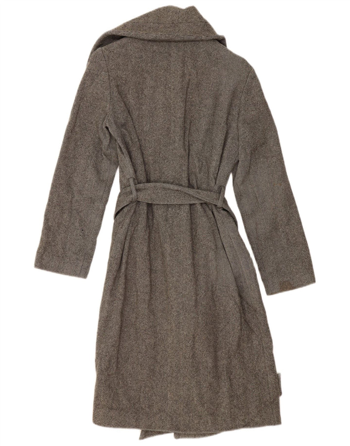 Aquascutum Γυναικείο Πανωφόρι UK 8 Μικρό Γκρι Ψαροκόκαλο Lambswool