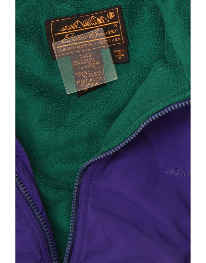 EDDIE BAUER Γυναικείο Bomber Jacket UK 14 Medium Purple Nylon