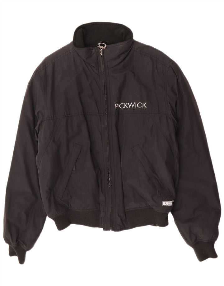 Ανδρικό μπουφάν με επένδυση Pickwick Bomber UK 38 μεσαίο μαύρο βαμβακερό