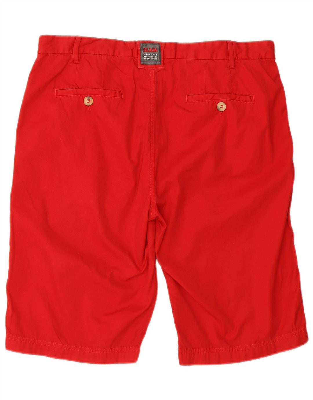 SLAM Mens Chino Shorts Large W36 Red Cotton