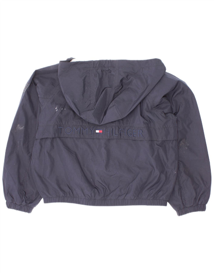 Tommy Hilfiger Boys Graphic Hooded Rain Jacket 5-6 Years Navy Blue