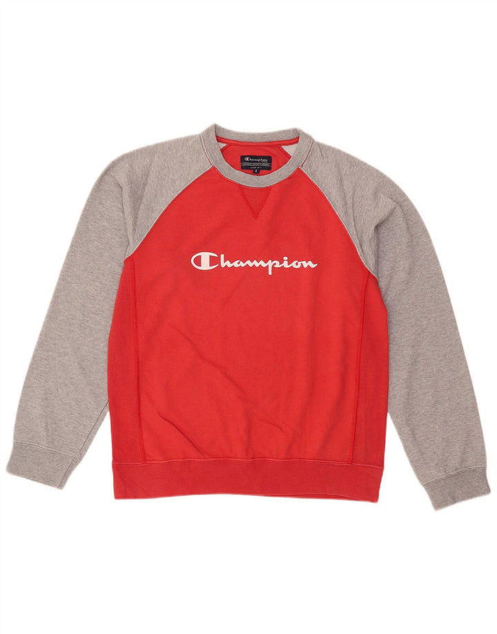 Ανδρικό γραφικό φούτερ Champion Jumper Small Red Colourblock