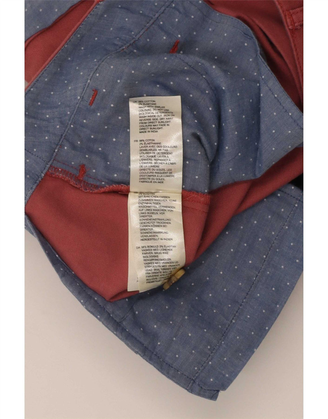 White Stuff Γυναικείο κανονικό σορτς chino UK 10 Small W30 κόκκινο βαμβακερό