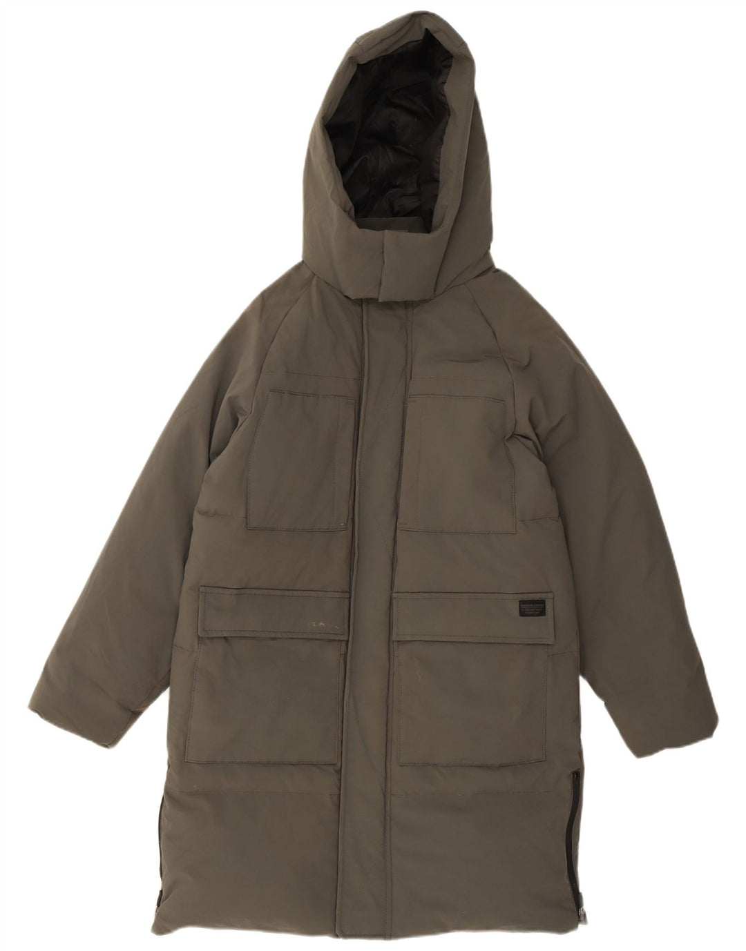 Παλτό Zara Boys Hooded Padded 13-14 Years Khaki Nylon