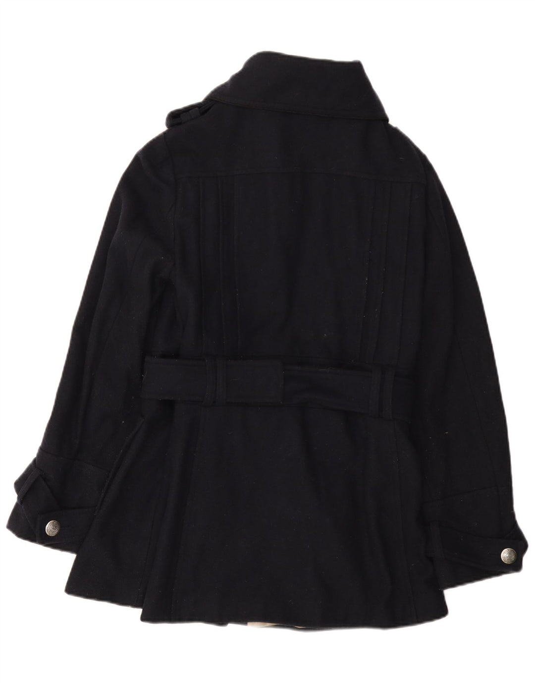 Topshop Γυναικείο Πανωφόρι UK 14 Medium Navy Blue Wool