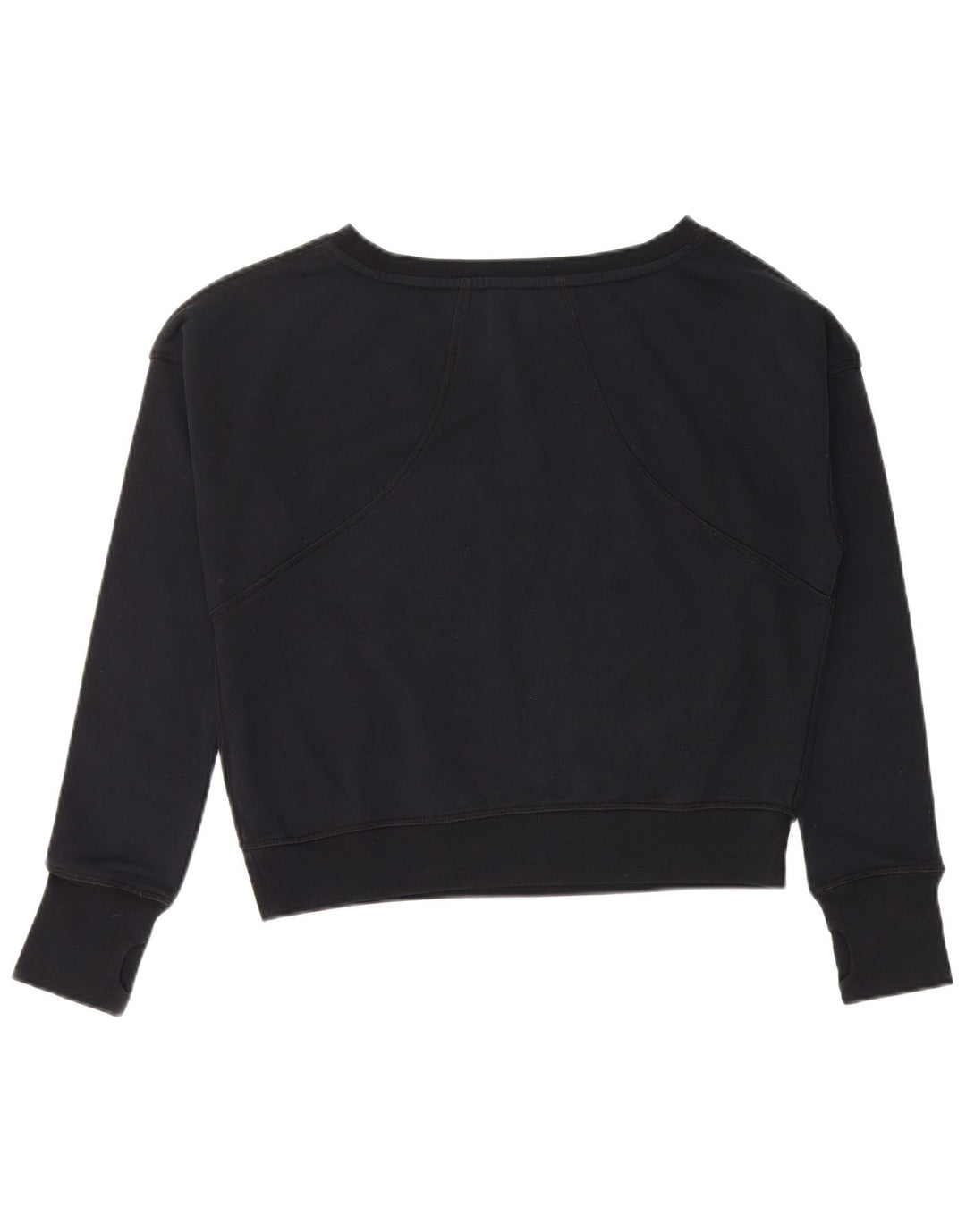 NIKE Girls Crop Graphic Φούτερ 13-14 ετών XL Μαύρο βαμβακερό