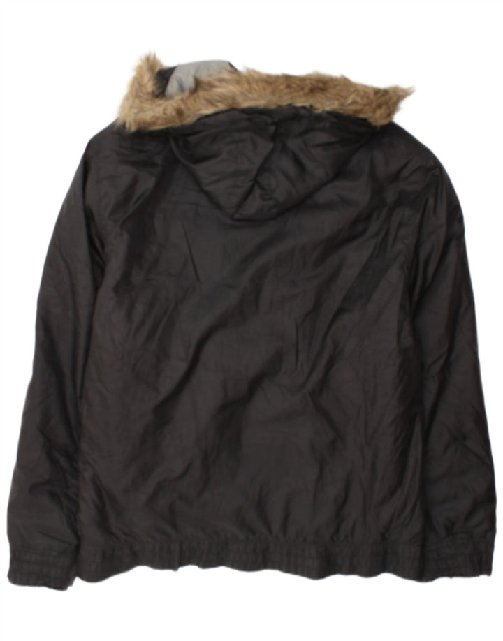 Puma Mens Hooded Utility Jacket UK 44 2XL Μαύρο