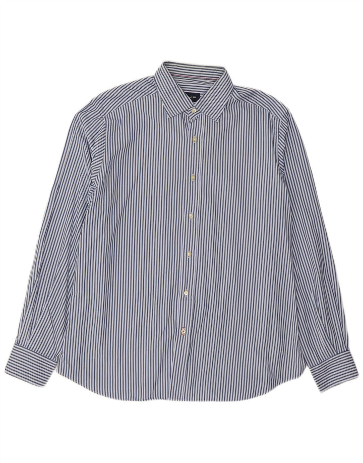 Ανδρικό πουκάμισο Massimo Dutti XL Blue Pinstripe