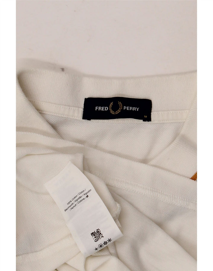 Fred Perry Ανδρικό πουκάμισο πόλο από μεσαίο λευκό βαμβάκι