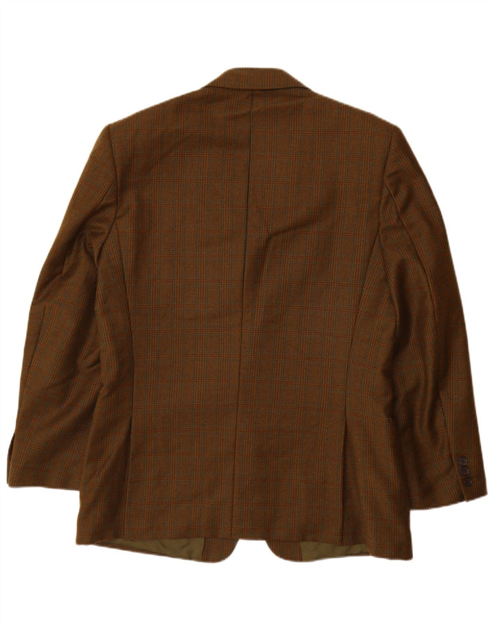 VINTAGE Ανδρικό σακάκι σακάκι με 2 κουμπιά UK 38 μεσαίου καφέ Houndstooth