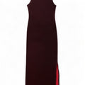 CLOCK HOUSE Γυναικείο Αμάνικο Maxi Φόρεμα UK 12 Medium Red Polyester
