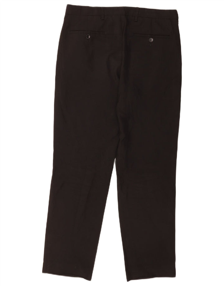 Marks & Spencer Ανδρικό παντελόνι Chino με κανονική εφαρμογή W32 L31 μαύρο πολυεστέρα