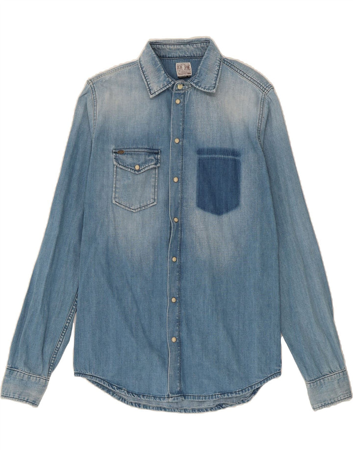 PEPE JEANS Mens Denim Shirt Medium Blue Cotton Vintage PEPE Jeans and Second-Hand PEPE Jeans from Messina Hembry 
