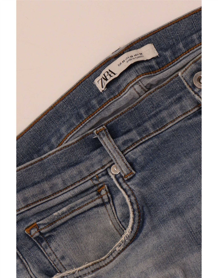 Zara Mens Distressed Slim Jeans EU 46 XL W36 L33 Blue