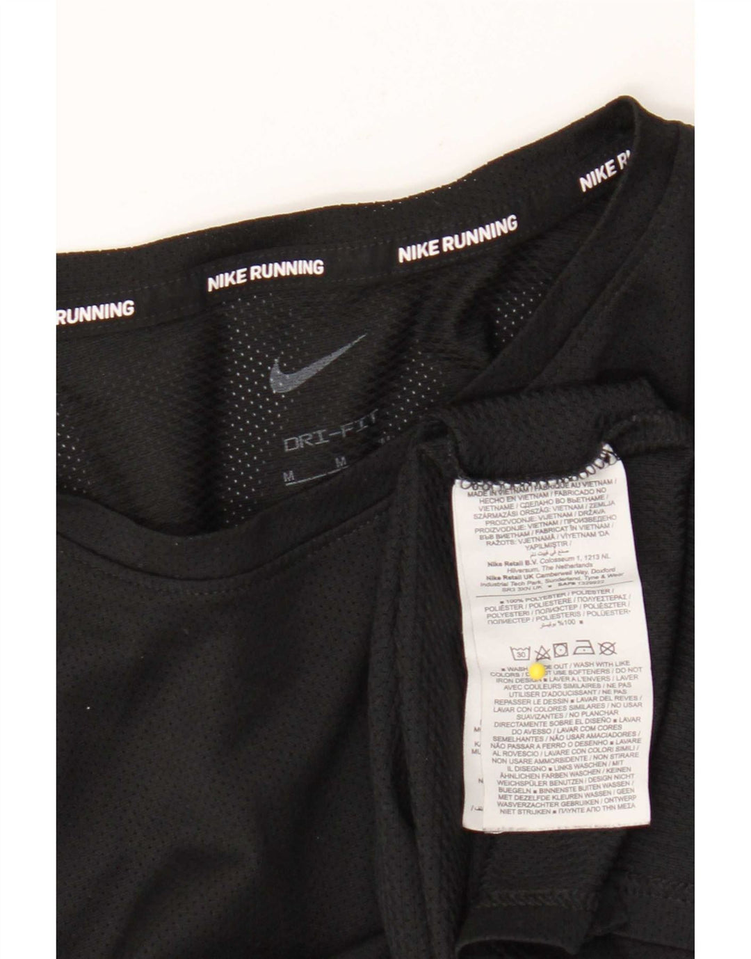 Ανδρικό T-Shirt Nike Dri Fit Top από μεσαίο μαύρο πολυεστέρα