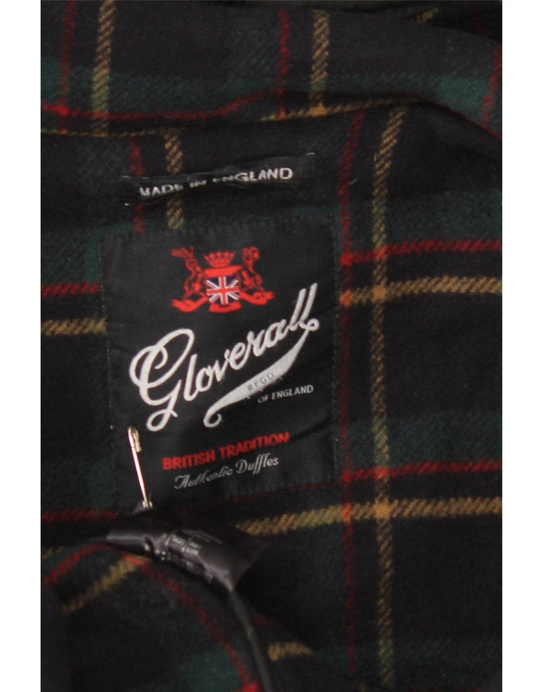 GLOVERALL Ανδρικό παλτό Duffle με κουκούλα UK 46 3XL Navy Blue Wool