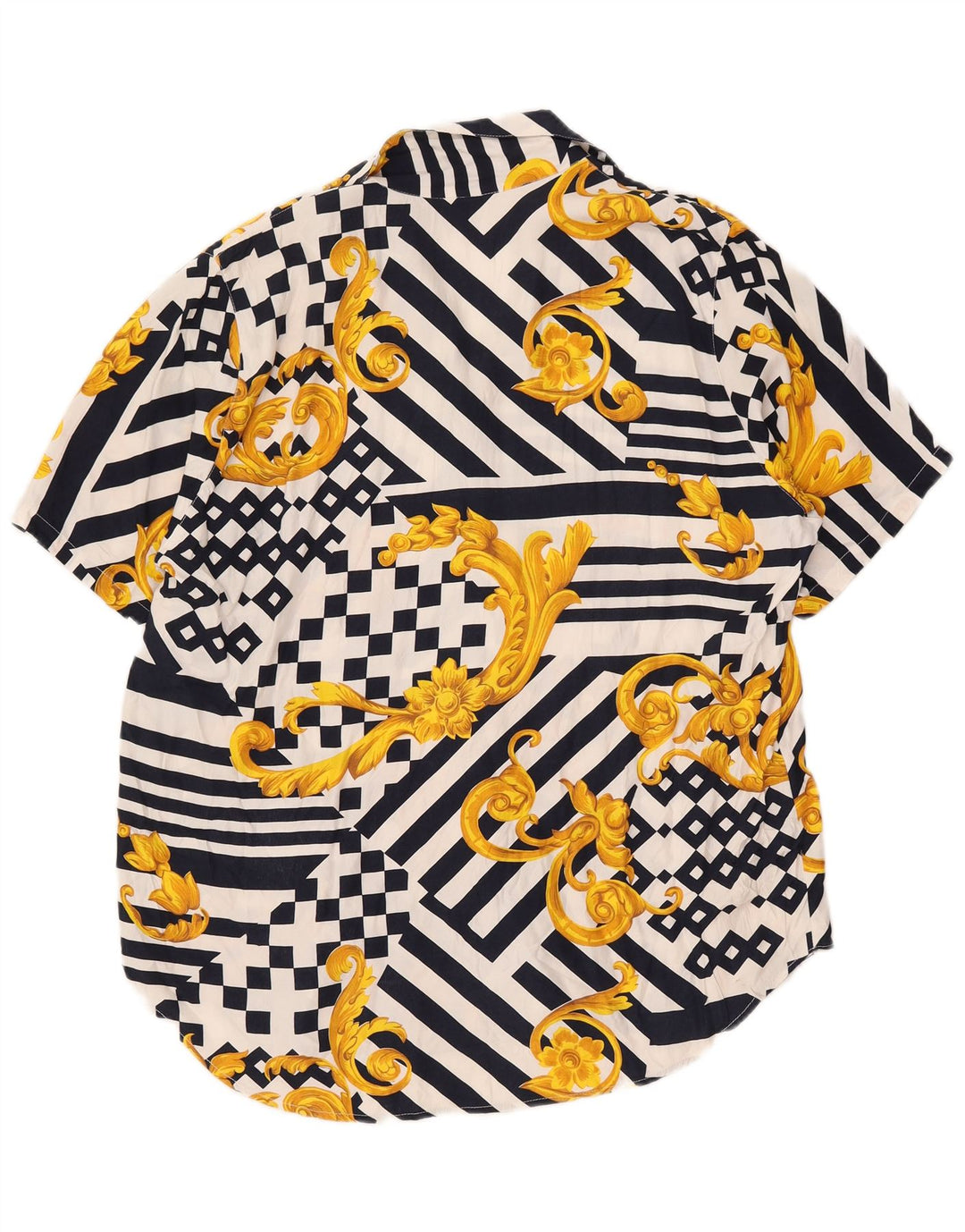 Fancy πλήρως γυναικείο πουκάμισο αφηρημένο μοτίβο μπλούζα UK 20 2XL Πολύχρωμο