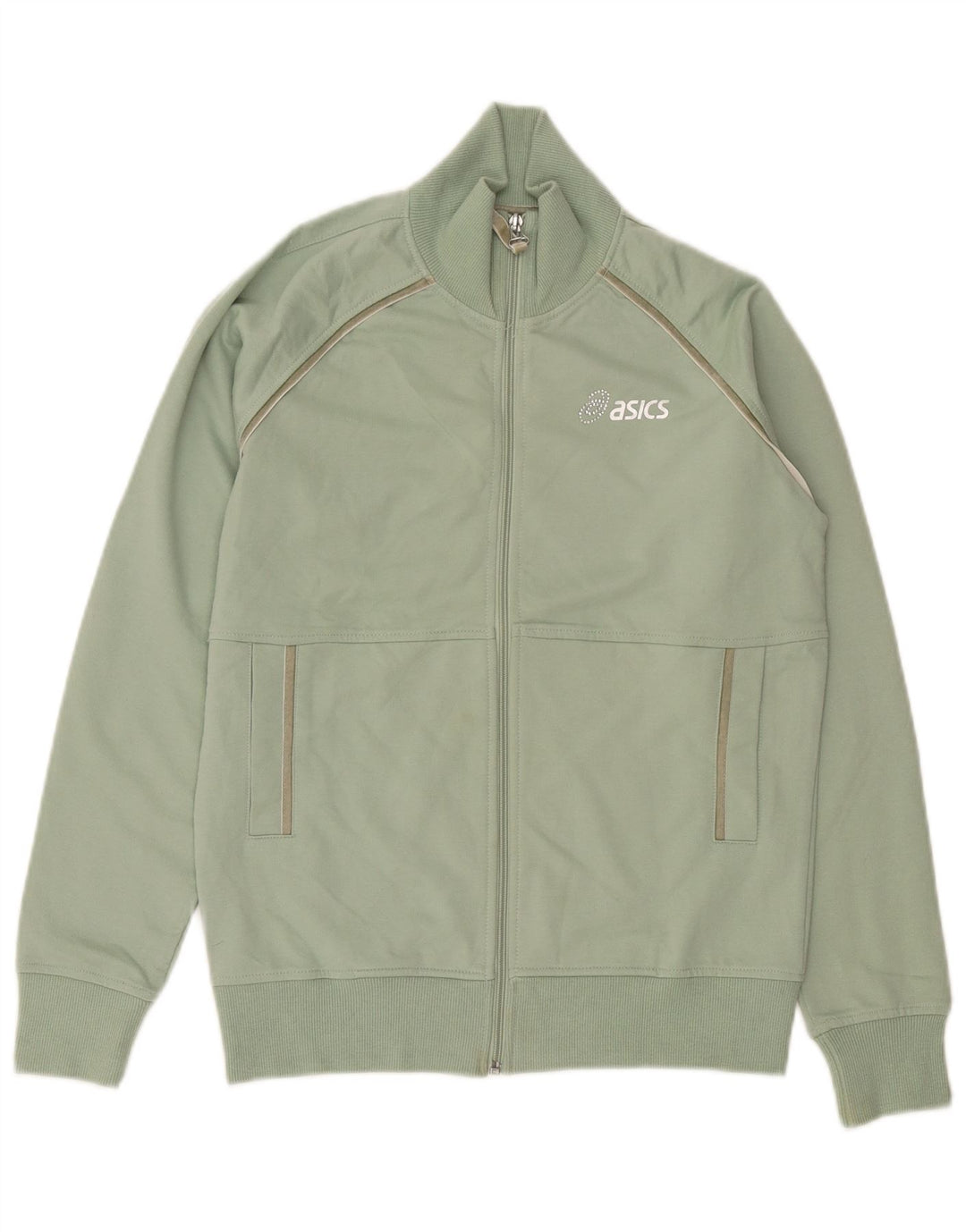 Γυναικεία αθλητική φόρμα Asics Top Jacket UK 14 Μεσαίο πράσινο βαμβακερό