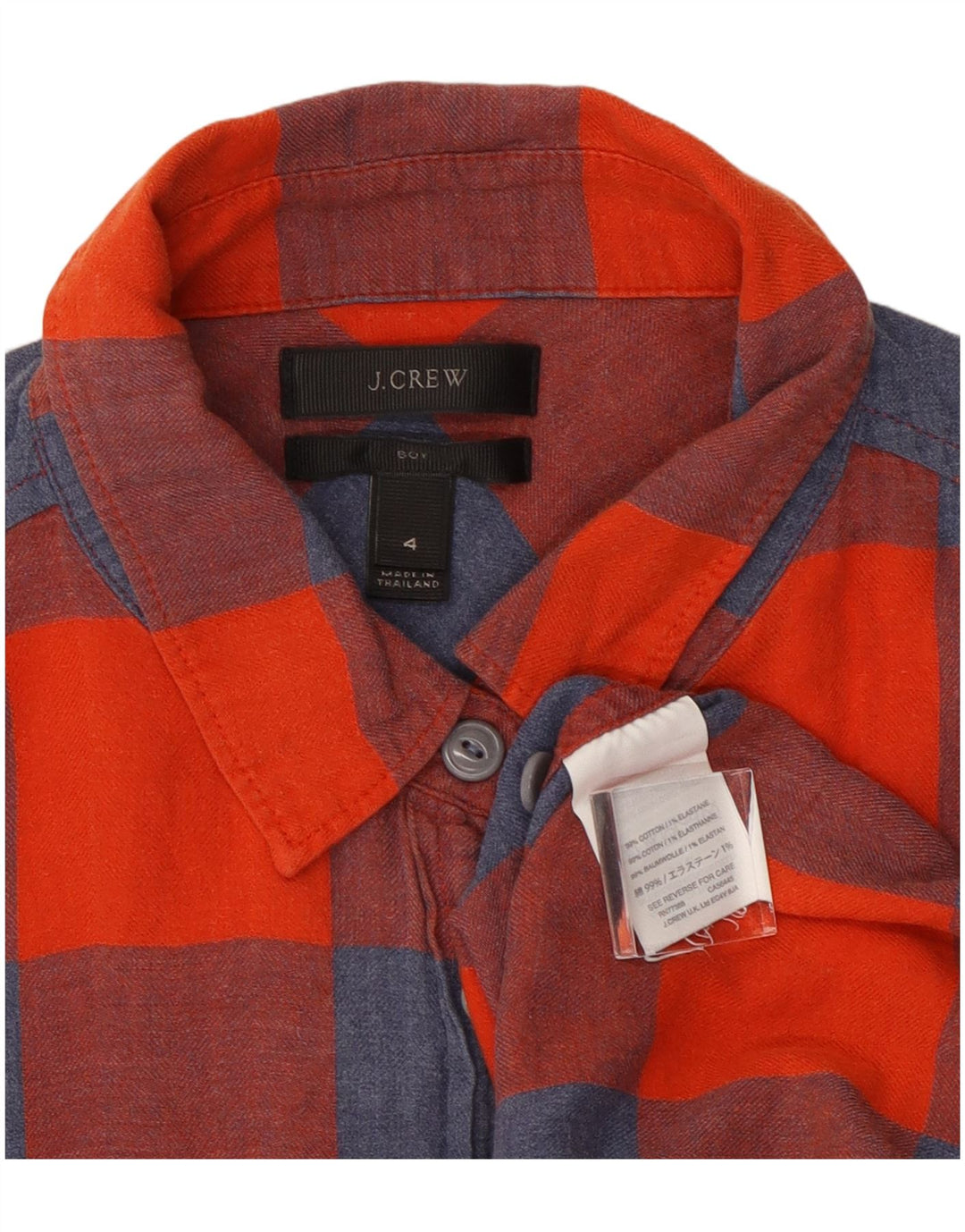 Γυναικείο φανελένιο πουκάμισο J. Crew US 4 Small Red Check Cotton