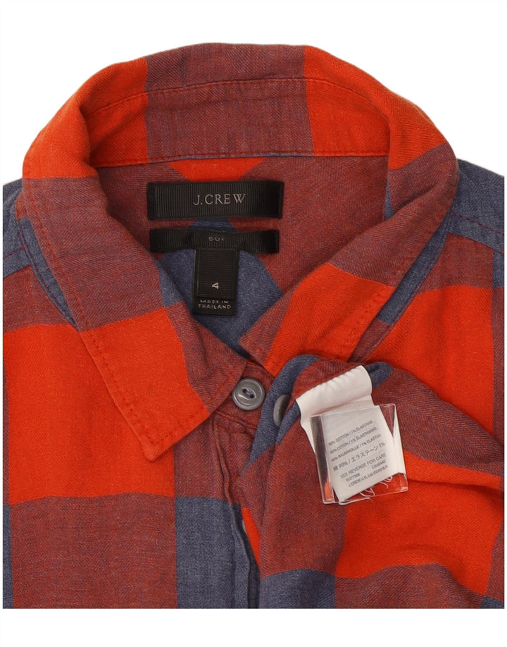 Γυναικείο φανελένιο πουκάμισο J. Crew US 4 Small Red Check Cotton