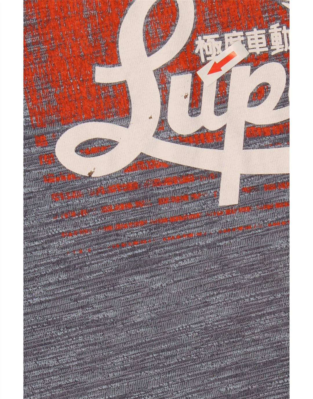Ανδρικό γραφικό T-Shirt Superdry Top Large Grey Flecked Polyester
