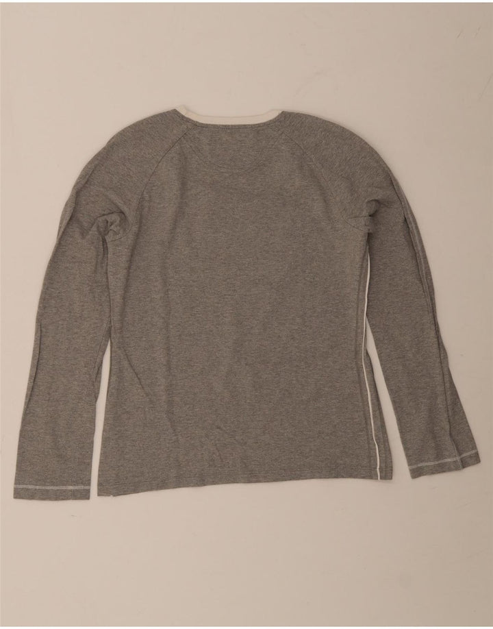 Champion Womens Heritage Classics Graphic Top μακριά μανίκια UK 14 Large Grey