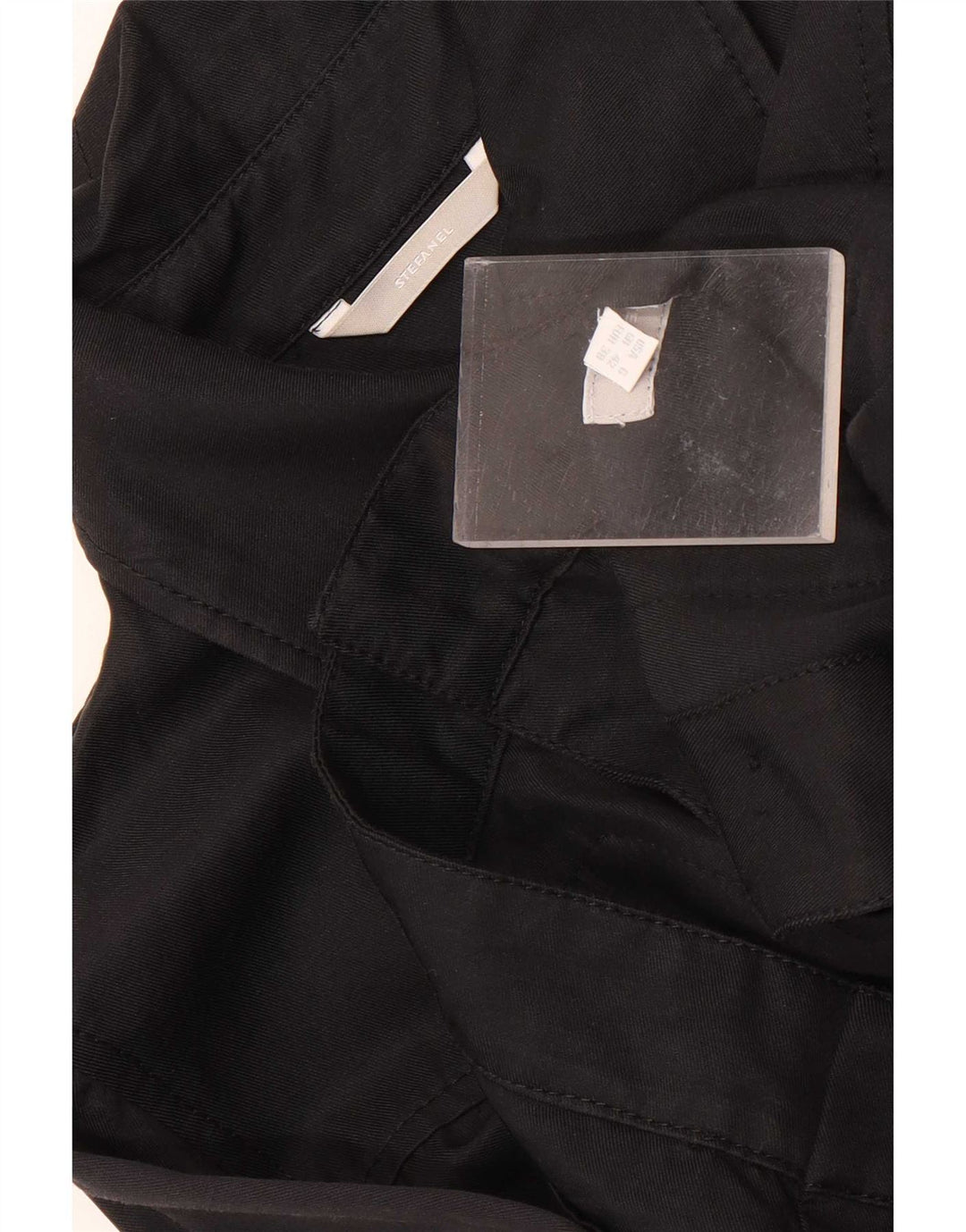 Stefanel Γυναικείο 3/4 Sleeve Crop Bomber Jacket EU 38 Medium Black