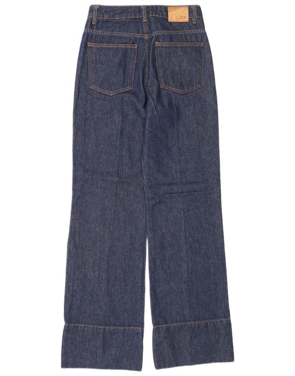 Zara Γυναικείο τζιν ψηλόμεσο φαρδύ πόδι EU 34 2XS W24 L32 Navy Blue