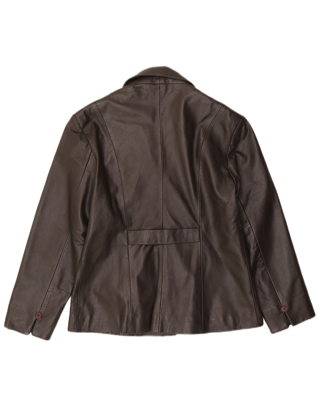 Fionte Γυναικείο δερμάτινο σακάκι με 4 κουμπιά UK 16 Large Brown Δερμάτινο