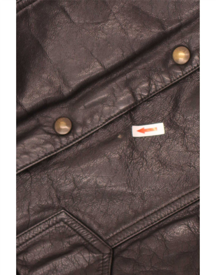 Vintage Ανδρικό Δερμάτινο Μπουφάν UK 40 Large Μαύρο