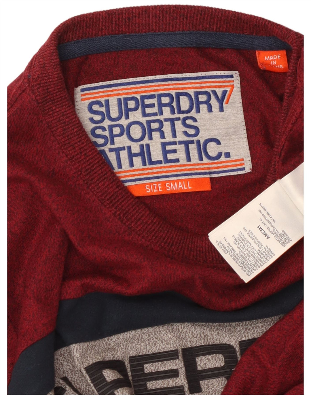 SUPERDRY Ανδρικό γραφικό μπλουζάκι μακρυμάνικο μικρό βαμβακερό βαμβάκι