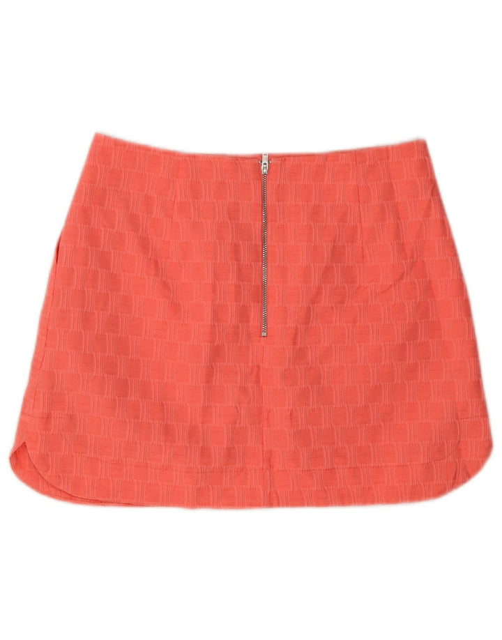 Topshop Γυναικεία Μίνι Φούστα UK 10 Small W28 Pink Geometric Polyester