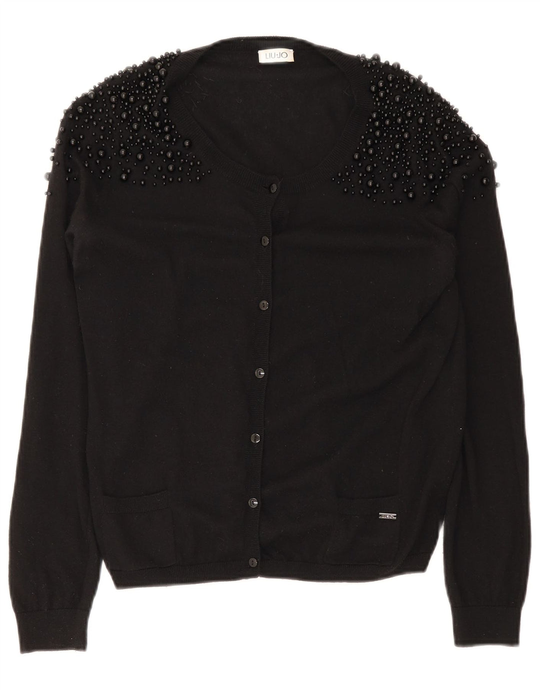 Γυναικείο πουλόβερ με ζακέτα Liu Jo UK 14 Medium Black Spotted
