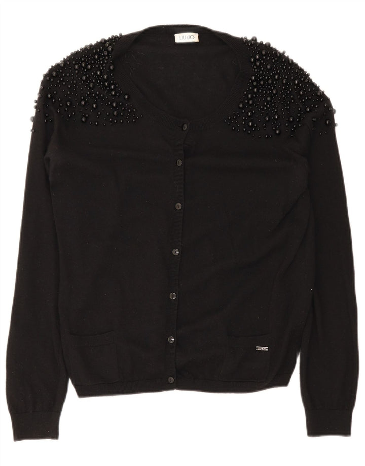 Γυναικείο πουλόβερ με ζακέτα Liu Jo UK 14 Medium Black Spotted
