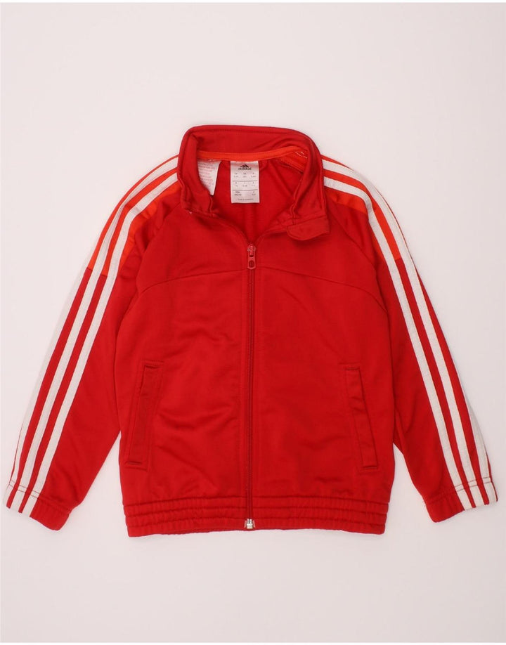 Κορίτσια αθλητική φόρμα ADIDAS Top Jacket 5-6 Years Red Polyester