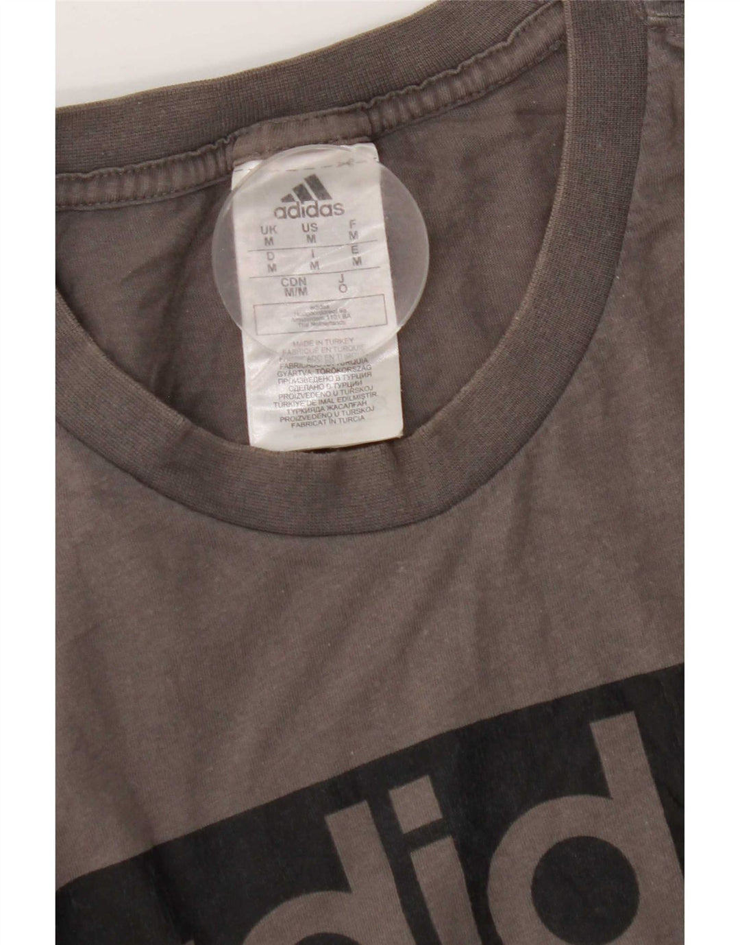 Ανδρικό γραφικό T-Shirt Adidas Top Μεσαίο γκρι βαμβακερό