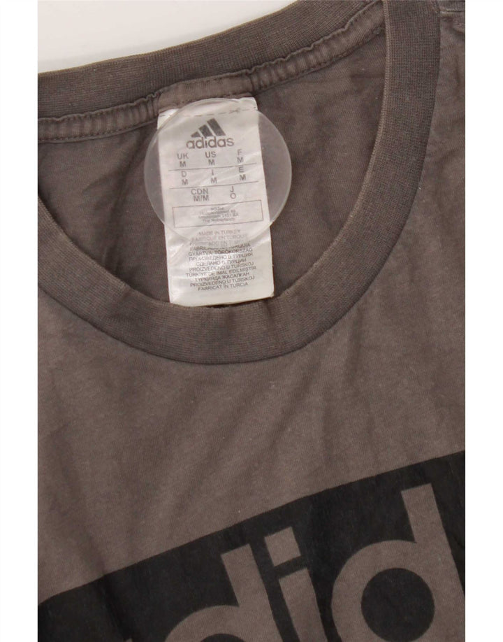 Ανδρικό γραφικό T-Shirt Adidas Top Μεσαίο γκρι βαμβακερό