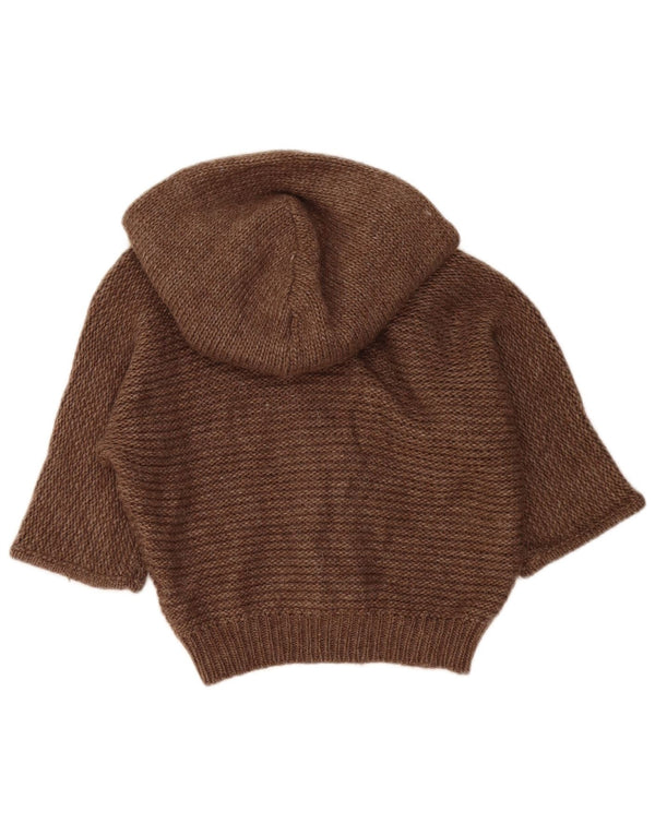 Massimo Dutti Γυναικείο πουλόβερ ζακέτα με 3/4 μανίκια UK 10 Small Brown