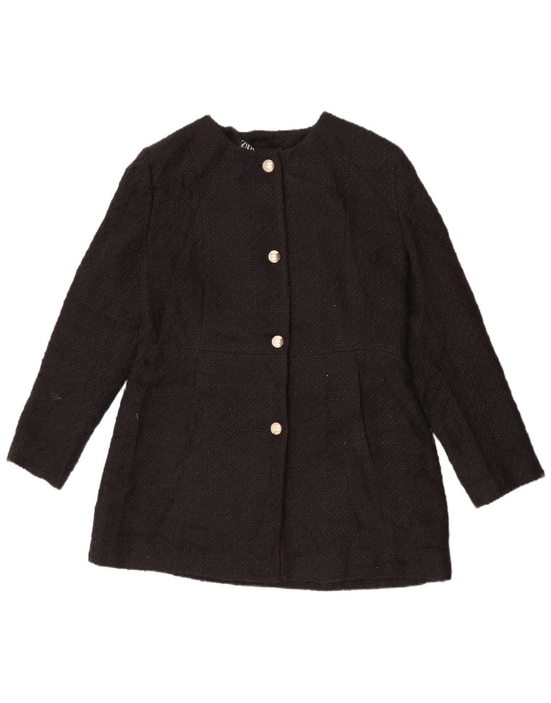 Zara Γυναικείο σακάκι blazer 4 κουμπιών UK 18 XL μαύρο