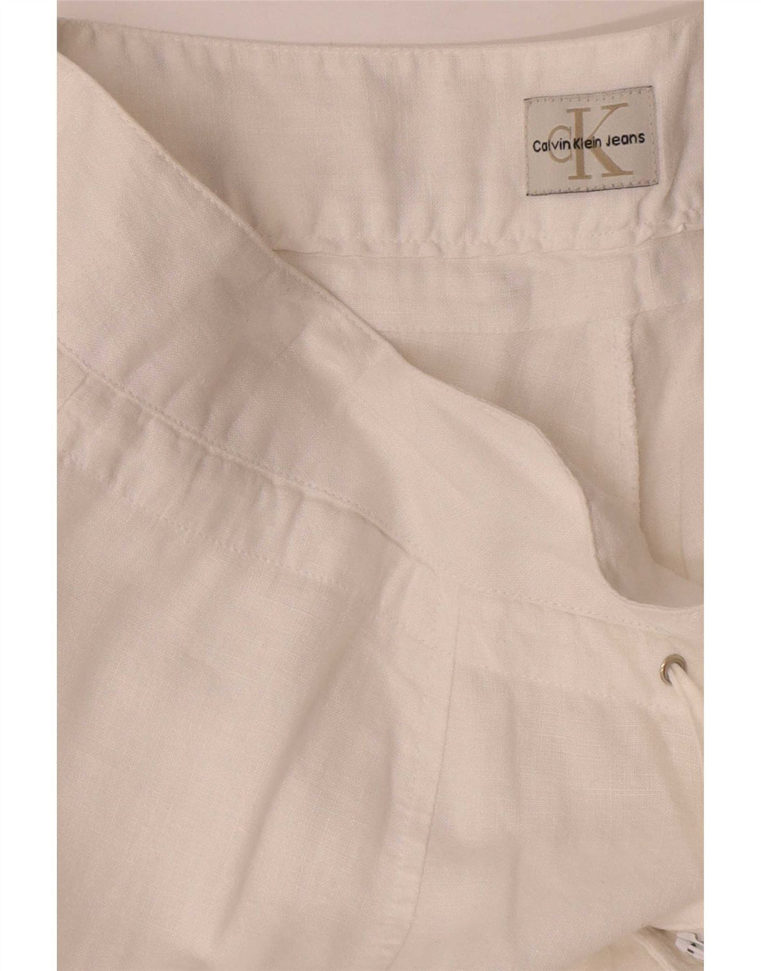 Calvin Klein Γυναικείο Φαρδύ Παντελόνι Cargo W36 L34 Λευκό