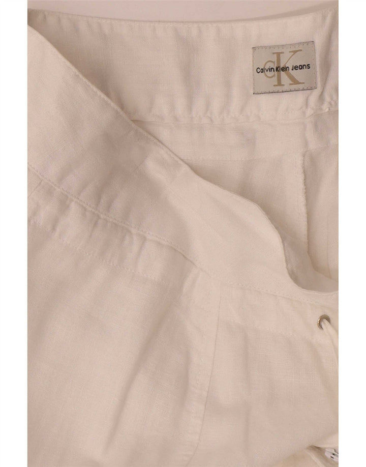 Calvin Klein Γυναικείο Φαρδύ Παντελόνι Cargo W36 L34 Λευκό