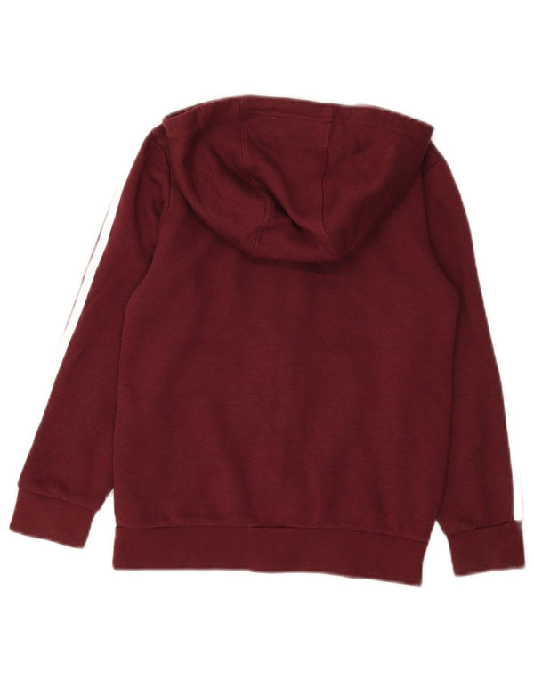 Adidas Girls Zip Hoodie πουλόβερ 7-8 ετών από βαμβακερό μπορντό