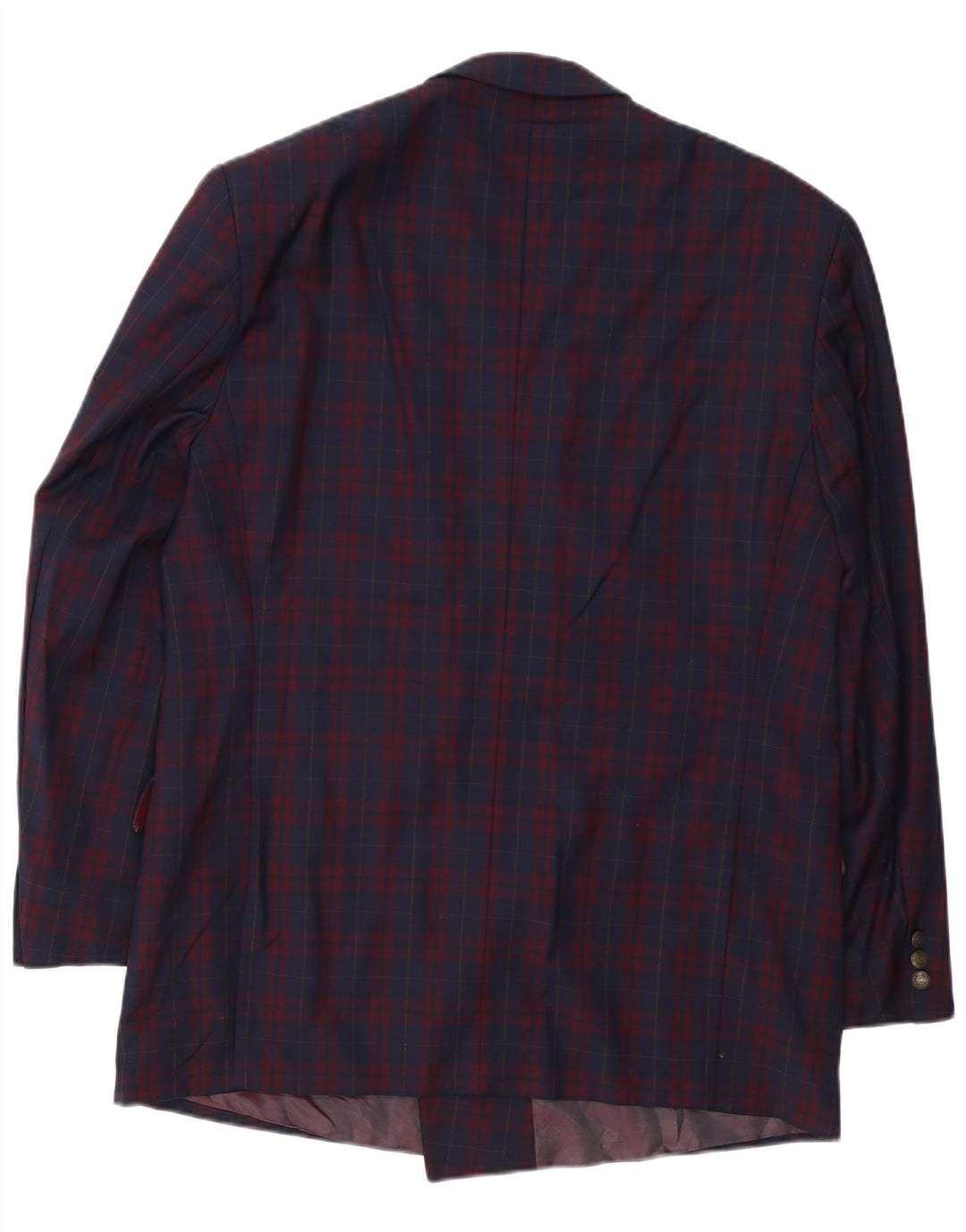 Policarpo Ανδρικό σακάκι με διπλό στήθος UK 40 Large Navy Blue Check